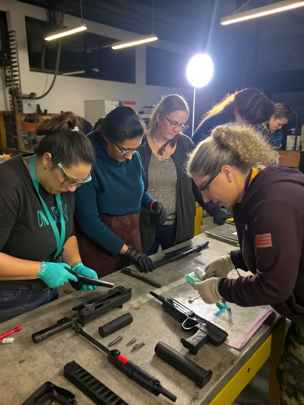 A workshop session where participants learn about airsoft equipment maintenance, safety protocols, and responsible usage.